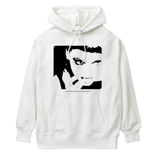 クールでかっこいい女性の顔のシルエット Heavyweight Hoodie