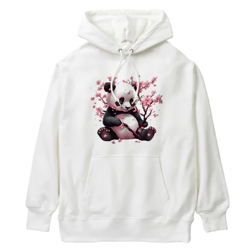 パンダと桜 Heavyweight Hoodie