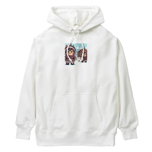 デフォルメされたアイヌ Heavyweight Hoodie