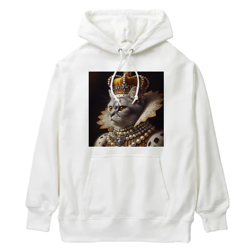 真珠ねこ　ジョージ3世 Heavyweight Hoodie