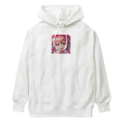 リボン付きヘッドバンドな女の子 Heavyweight Hoodie