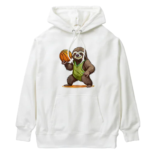 バスケをするナマケロくん Heavyweight Hoodie