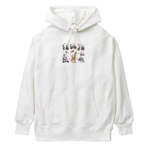 乗り物ネコ Heavyweight Hoodie