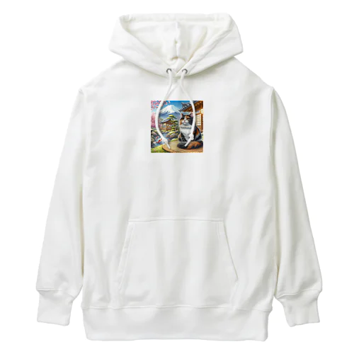 ネコ＆富士山 Heavyweight Hoodie