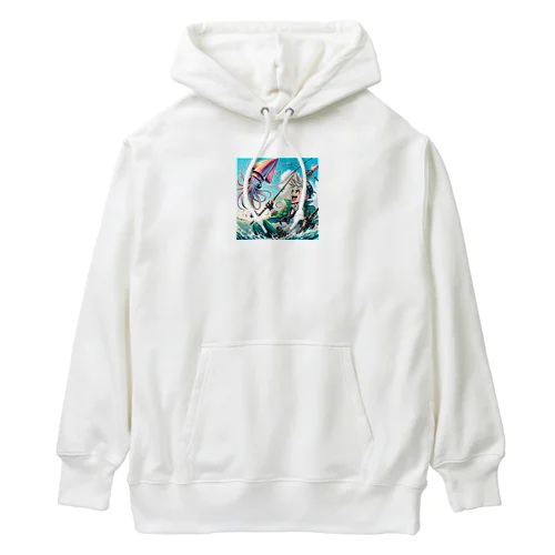 海の宝物：イカ釣りの冒険 Heavyweight Hoodie