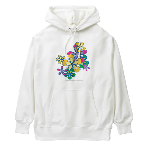 カラフルフラワーアート Heavyweight Hoodie