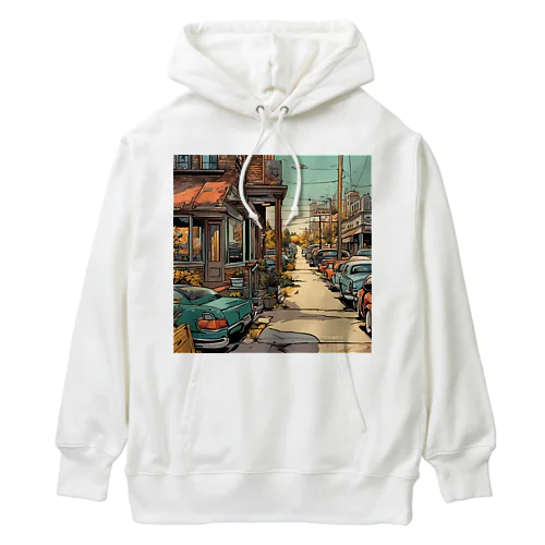 American Comic City Landscape 3 Heavyweight Hoodie