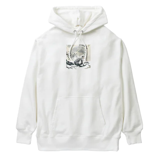 月と黒狐　そのニ Heavyweight Hoodie