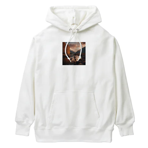 釣りをする親子 Heavyweight Hoodie