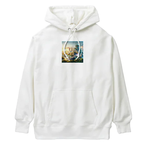 明るい未来を予感させる大阪城 Heavyweight Hoodie