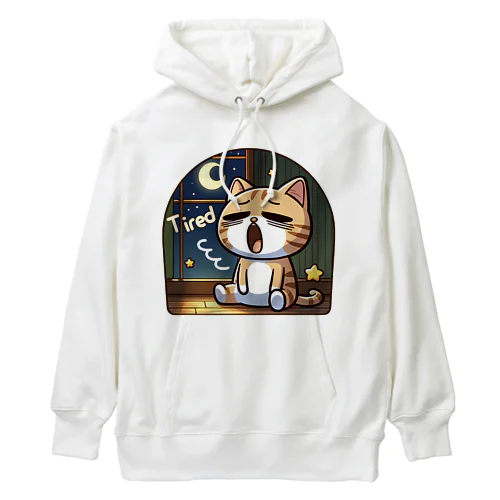 Tired cat 5 Heavyweight Hoodie