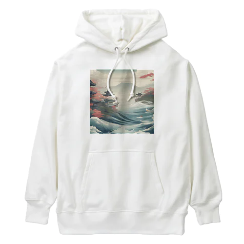 日本建築と海 Heavyweight Hoodie