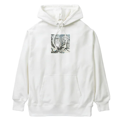 月明かりと梟 Heavyweight Hoodie