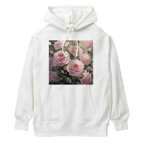 ペールピンクのバラの花束 Heavyweight Hoodie