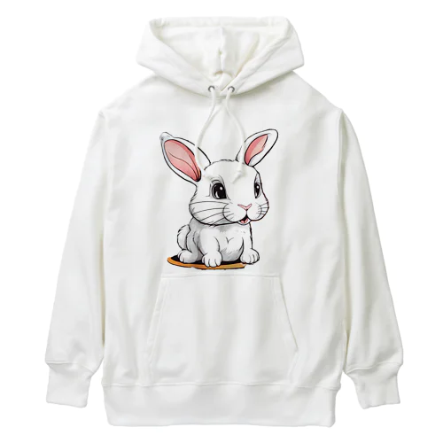 うさぎ白 Heavyweight Hoodie