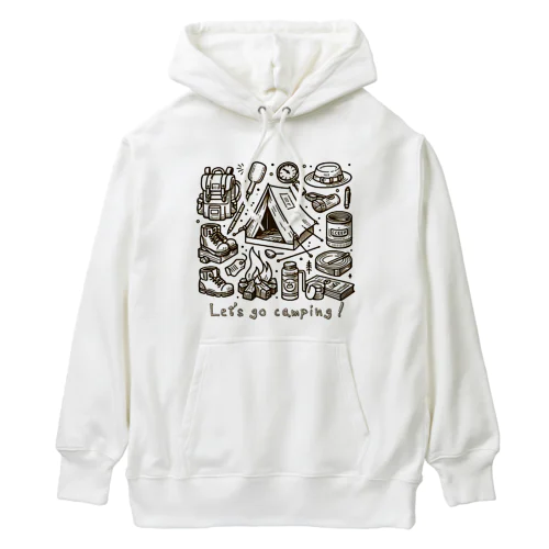 キャンプに行こう！【Let's go camping!】 Heavyweight Hoodie