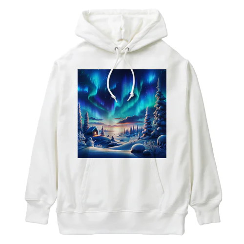 オーロラのある風景 Heavyweight Hoodie