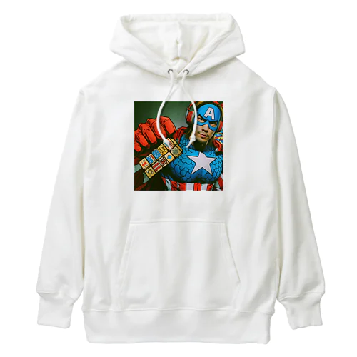 怪しいアメコミヒーロー maiken Heavyweight Hoodie