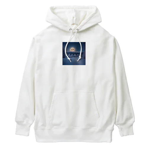 【満月】光るスノームーン Heavyweight Hoodie