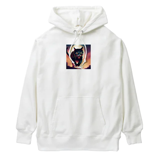 かわいい猫の威嚇 Heavyweight Hoodie