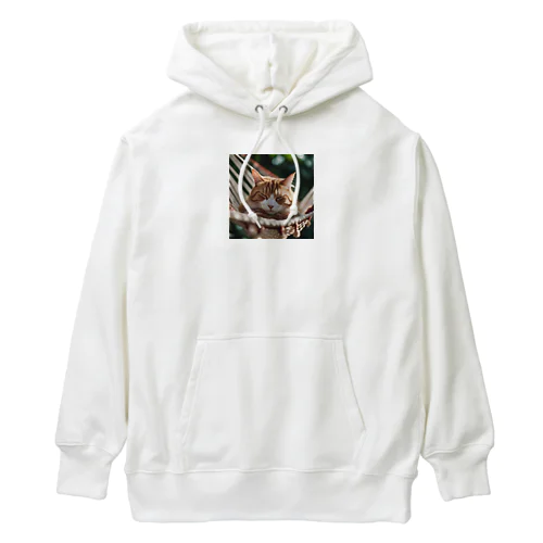 居眠りニャンコ Heavyweight Hoodie