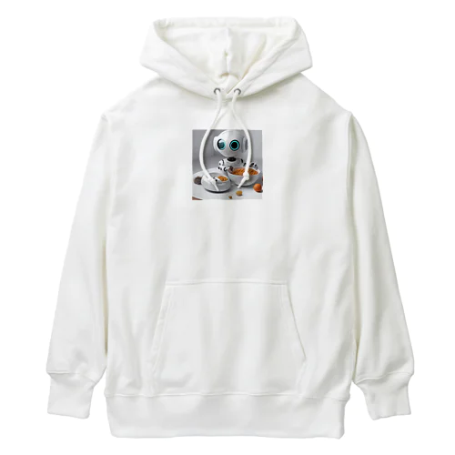 ごはん食べてるロボ Heavyweight Hoodie