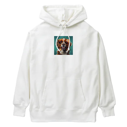 サングラスをかけた、かわいい犬 Marsa 106 Heavyweight Hoodie