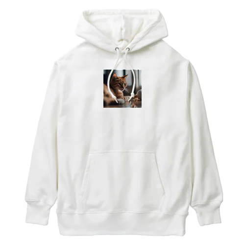 遊んでいる猫 Heavyweight Hoodie