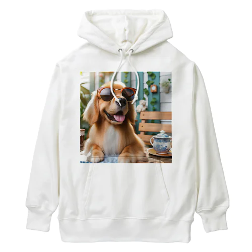 サングラスをかけた、かわいい犬 Marsa 106 Heavyweight Hoodie