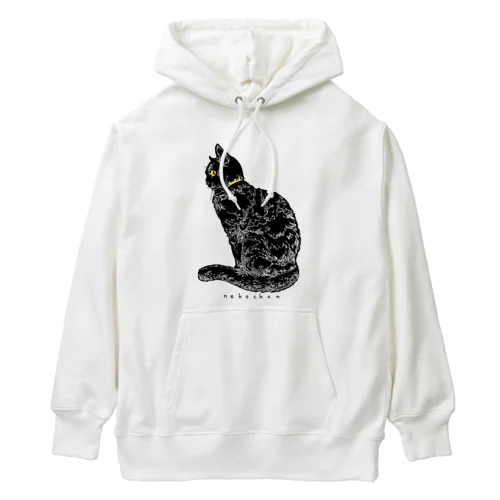 黒猫さん Heavyweight Hoodie