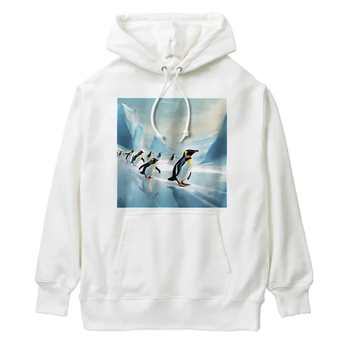 競争するペンギン達 Heavyweight Hoodie