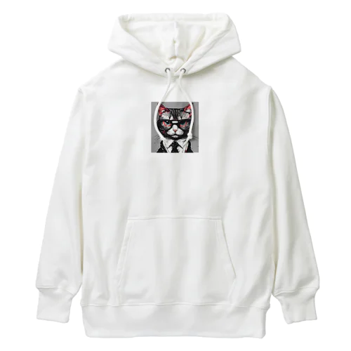 メガネをする猫 Heavyweight Hoodie