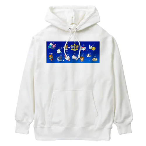 十二（十三）星座の夢溢れる猫デザイン Heavyweight Hoodie