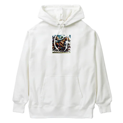 ゴール前1ハロン、それは競馬の魂が燃え上がる瞬間 Heavyweight Hoodie