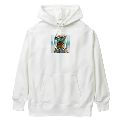 ハワイアンスタイル全開！アロハシャツを着こなすかわいいワンちゃん♪ Heavyweight Hoodie