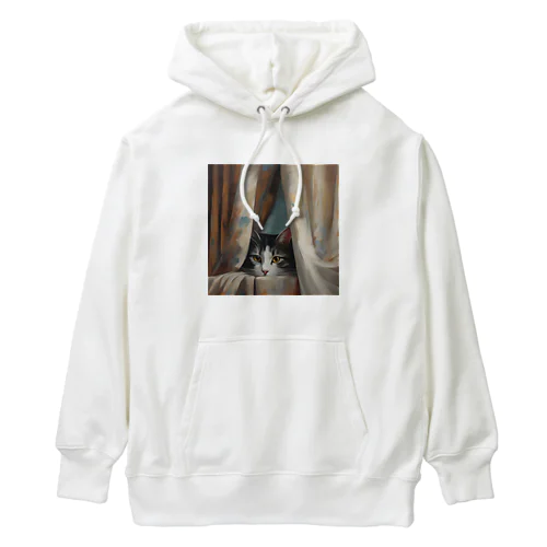 窓辺の覗き猫🐱 Heavyweight Hoodie