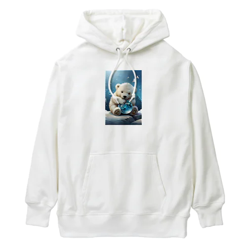 ウトウトしている白くま Heavyweight Hoodie