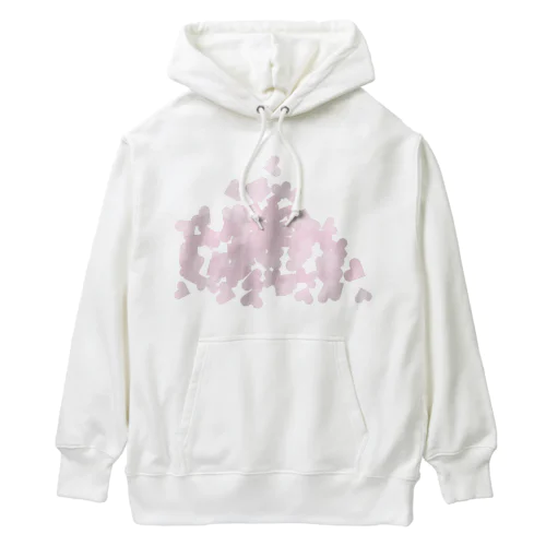 【積もったheart mark】百のハート♡飴霰(あめあられ) Heavyweight Hoodie