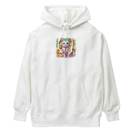 とても現金だけど憎めない猫さん Heavyweight Hoodie