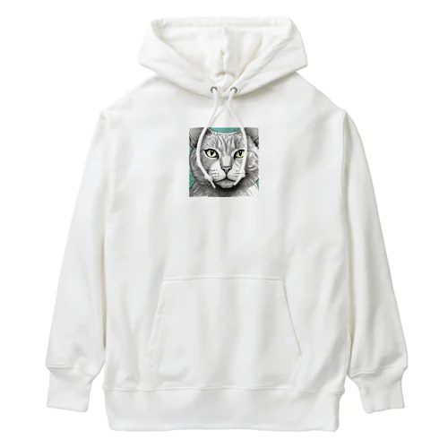 ドアップ猫 Heavyweight Hoodie