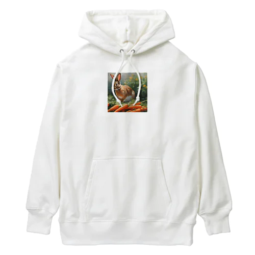 人参とうさぎ Heavyweight Hoodie