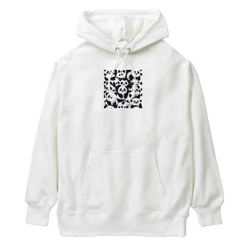 かわいい大量パンダのイラストグッズ Heavyweight Hoodie