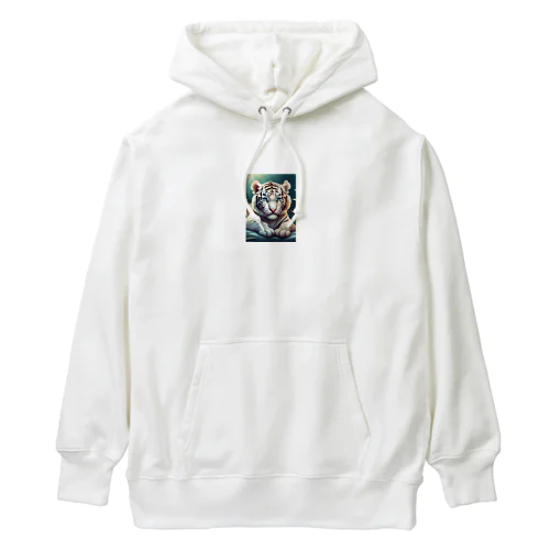 可愛いホワイトタイガー Heavyweight Hoodie