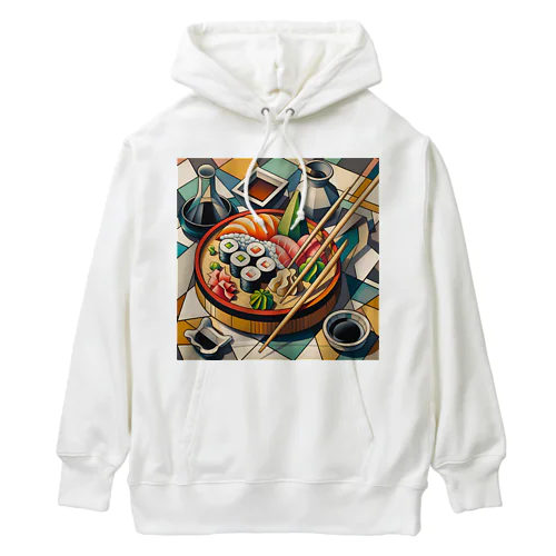 江戸前の寿司をピカソ風にアレンジ Heavyweight Hoodie