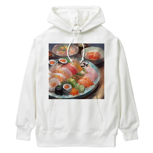 美しい寿司の絵画 Heavyweight Hoodie