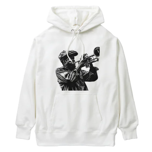 黒人のトランぺッター Heavyweight Hoodie