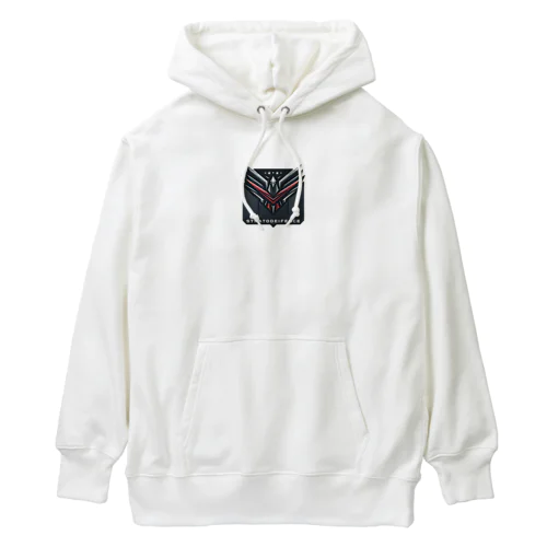 ワシ　軍需産業風のロゴ Heavyweight Hoodie