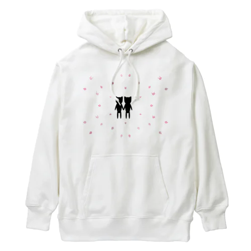 🌸🐰∞桜の花びらに囲まれてう∞🐰🌸 Heavyweight Hoodie