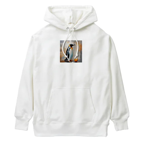 卵を温かく見守っているペンギン Heavyweight Hoodie