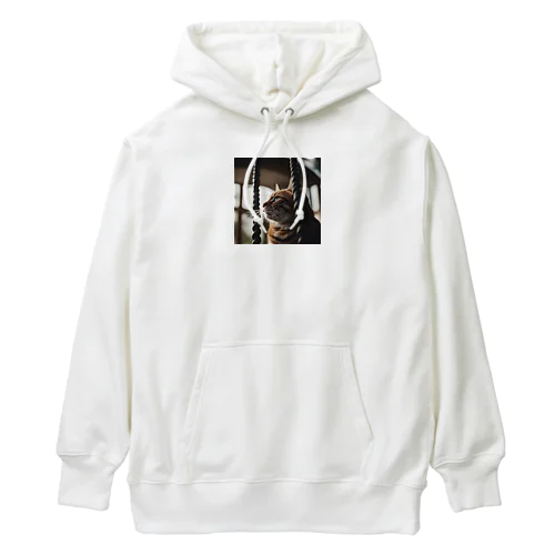 タワーに登っている猫 Heavyweight Hoodie